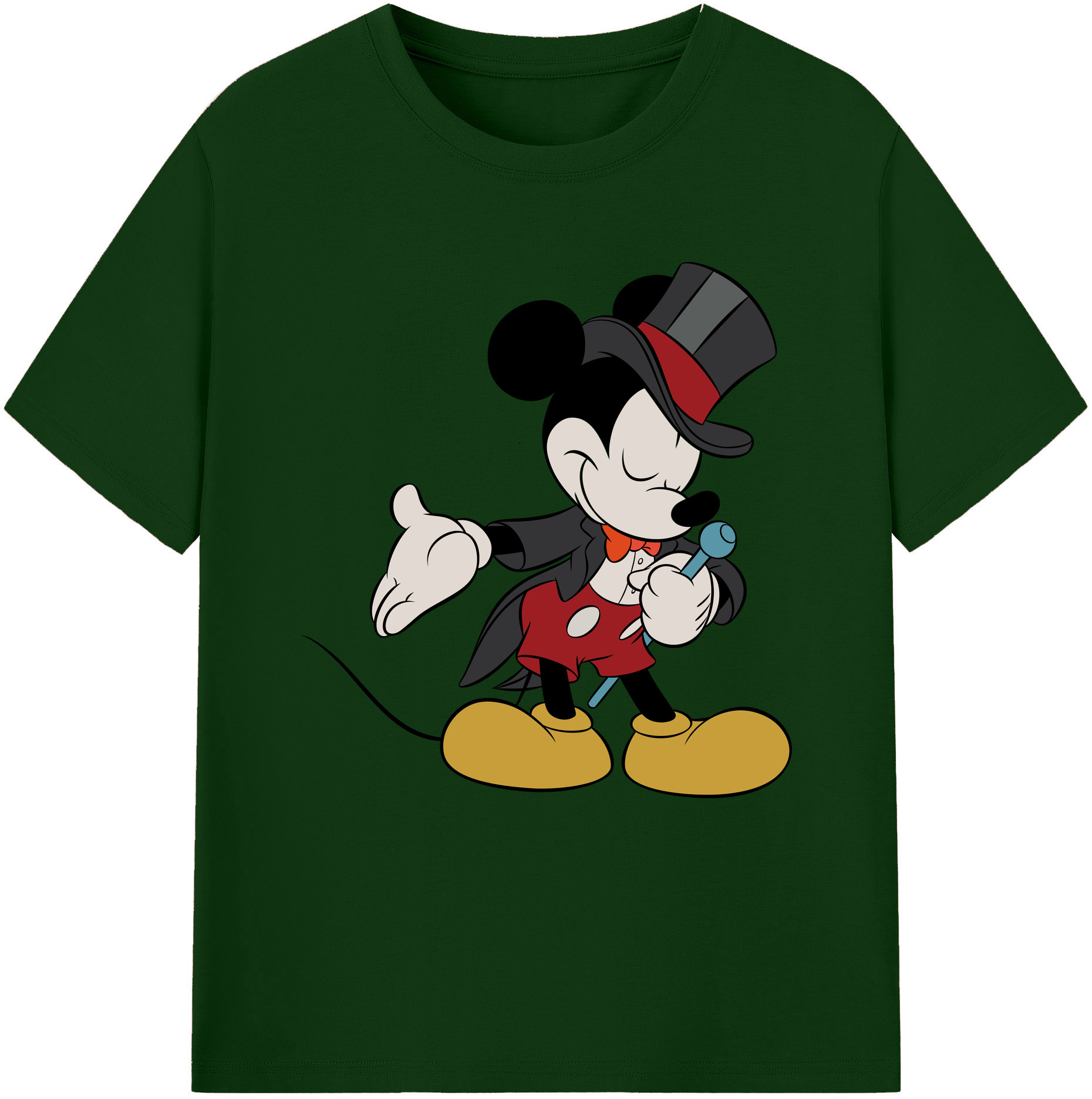（画像用） ミッキーマウス Mickey Mouse 綿100％半袖Tシャツ（フロントプリント）